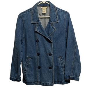 L.L. Bean, women's denim pea coat. Sz M